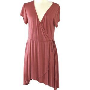 TMG New York Wrap Front Tied Faux Wrap Dress Sze M